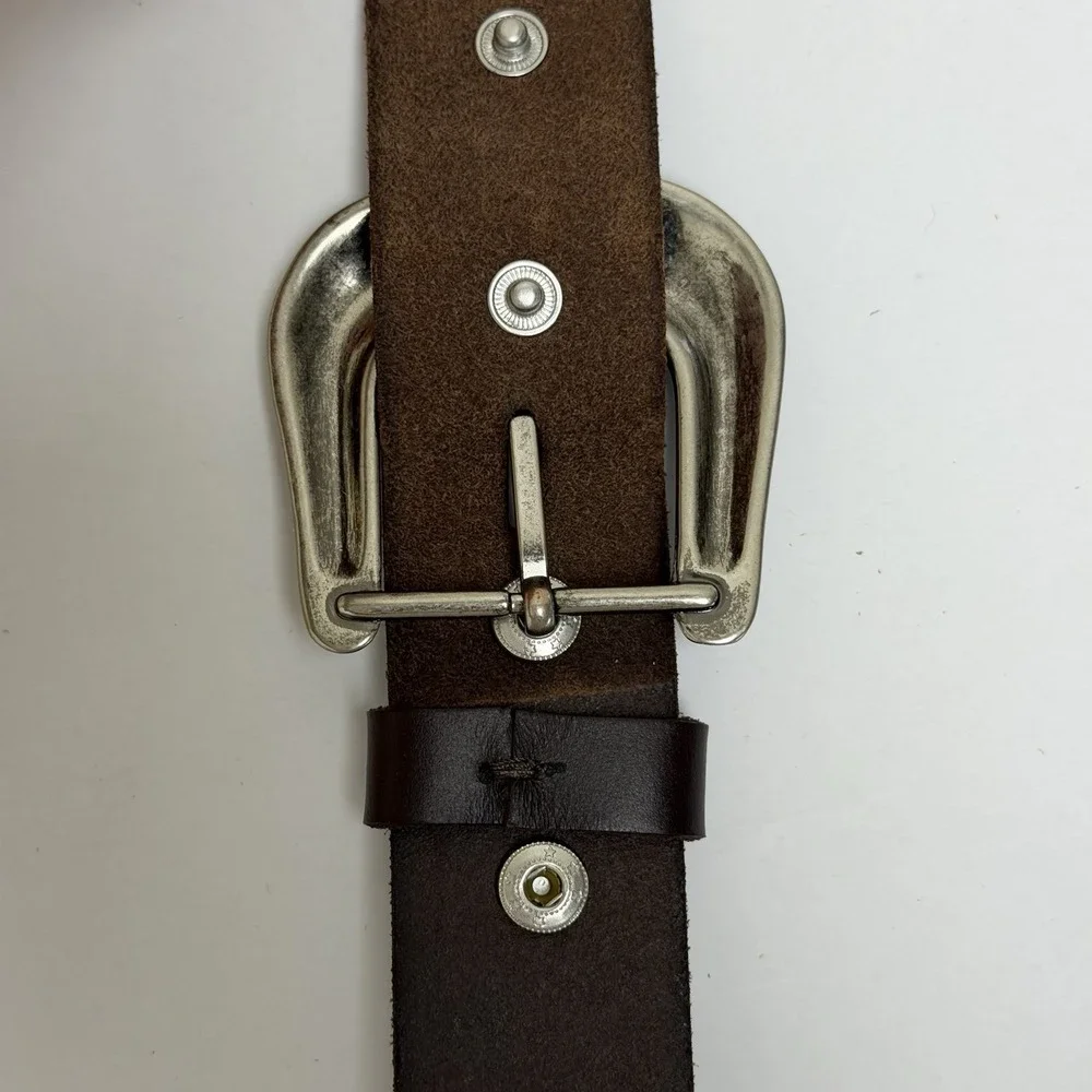 Lucky Brand Men's Size 36 100% Leather Belt Brown Embossed Floral Western NWT